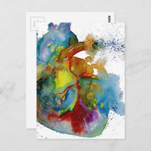 Moderne Waterverf anatomisch hart Briefkaart (Voorkant / Achterkant)