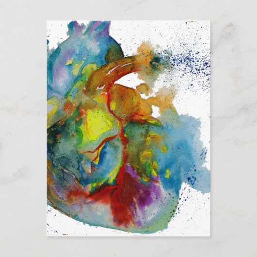 Moderne Waterverf anatomisch hart Briefkaart (Voorkant)