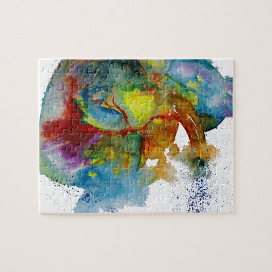 Moderne Waterverf anatomisch hart Legpuzzel (Horizontaal)