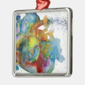 Moderne Waterverf anatomisch hart Metalen Ornament (Links)
