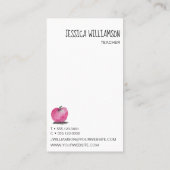Moderne Waterverf APPLE-leraar Visitekaartje (Achterkant)