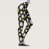 Moderne Waterverf April Daisies Pattern Leggings (Rechts)