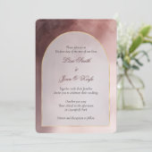 Moderne Waterverf Arch Wedding Invitations Kaart (Staand voorkant)