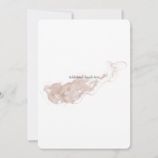 Moderne Waterverf Arch Wedding Invitations Kaart (Achterkant)