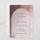 Moderne Waterverf Arch Wedding Invitations Kaart (Voorkant)