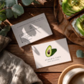 Moderne waterverf avocado cafe thuisbezorging eten visitekaartje