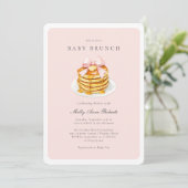 Moderne Waterverf Baby Brunch Uitnodiging (Staand voorkant)
