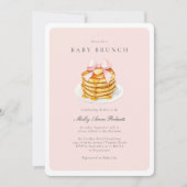 Moderne Waterverf Baby Brunch Uitnodiging (Voorkant)