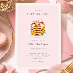 Moderne Waterverf Baby Brunch Uitnodiging