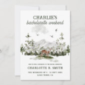 Moderne Waterverf Bachelorette Weekend Camping Kaart (Voorkant)