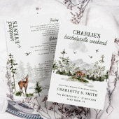 Moderne Waterverf Bachelorette Weekend Camping Kaart