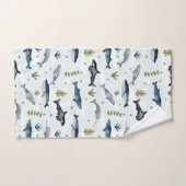 Moderne Waterverf badhanddoekset walvissen Bad Handdoek (Handdoek)