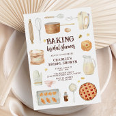 Moderne Waterverf Bakken Party Vrijgezellenfeest Kaart