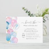 moderne waterverf balloons kaart (Staand voorkant)