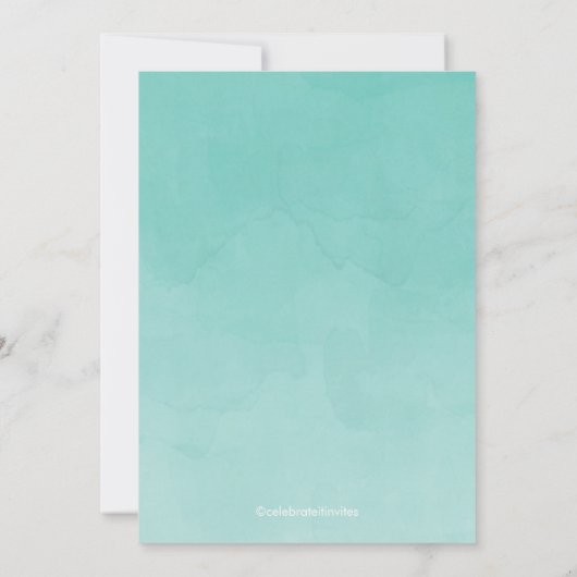 Moderne Waterverf Baptisme Christening Cross Kaart (Achterkant)