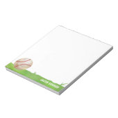 Moderne Waterverf Baseball Sport Grass Fun Kinder Notitieblok (Linkerzijde)