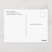 Moderne Waterverf Beach Engagement Party-indeling Briefkaart (Achterkant)