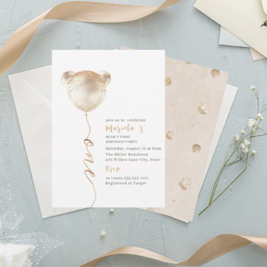 Moderne Waterverf Beer Een Verjaardag Kaart