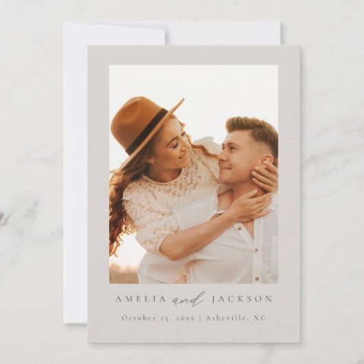 Moderne Waterverf Berg Bruiloft Save The Date Kaart (Achterkant)