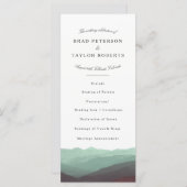 Moderne Waterverf Bergen Rackcard Programmakaart (Voorkant / Achterkant)