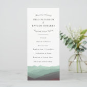 Moderne Waterverf Bergen Rackcard Programmakaart (Staand voorkant)