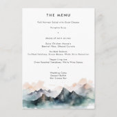 Moderne Waterverf Berglandschap Menu (Voorkant)