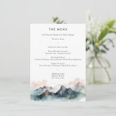 Moderne Waterverf Berglandschap Menu (Staand voorkant)