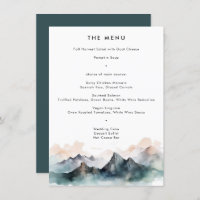 Moderne Waterverf Berglandschap