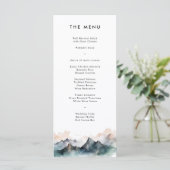 Moderne Waterverf Berglandschap Menu (Staand voorkant)