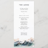Moderne Waterverf Berglandschap Menu (Voorkant)