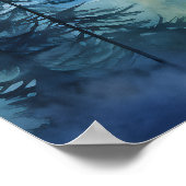 Moderne Waterverf Berglandschap Muurkunst Poster (Hoek)