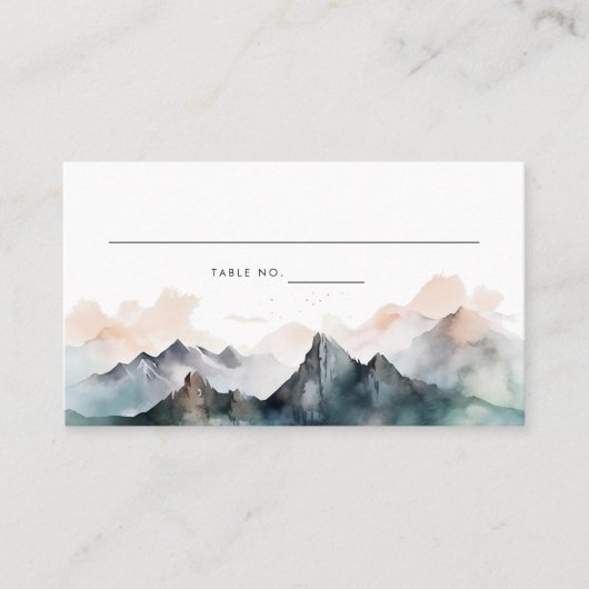 Moderne Waterverf Berglandschap Plaatskaartje (Voorkant)