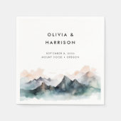 Moderne Waterverf Berglandschap Servet (Voorkant)