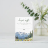 Moderne Waterverf Bergluier Raffle Informatiekaartje (Staand voorkant)