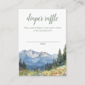 Moderne Waterverf Bergluier Raffle Informatiekaartje (Voorkant)