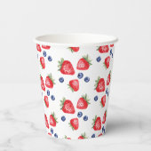 Moderne Waterverf bessen script 4 juli feest Papieren Bekers (Achterkant)