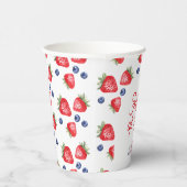 Moderne Waterverf bessen script 4 juli feest Papieren Bekers (Rechts)