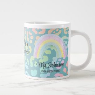 Moderne waterverf Beste docent ooit Rainbow Mok