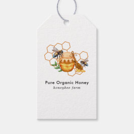 Moderne Waterverf Bijenkorven met bij Cadeautags Cadeaulabel