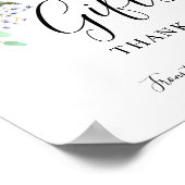 Moderne Waterverf bijtende elegante cadeautenteken Poster (Hoek)