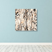 Moderne Waterverf Black Pattern    Canvas Afdruk (Insitu (Houten vloer))