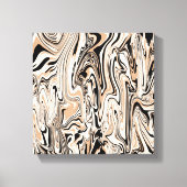 Moderne Waterverf Black Pattern Canvas Afdruk (Voorkant)