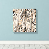 Moderne Waterverf Black Pattern Canvas Afdruk (Insitu (Houten vloer))