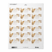 Moderne waterverf blad Thanksgiving Etiket (Full Sheet)
