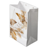 Moderne waterverf blad Thanksgiving Medium Cadeauzakje (Voorkant Gekanteld)