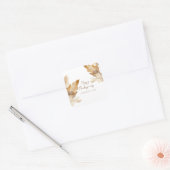 Moderne Waterverf Blad Thanksgiving Vierkante Sticker (Envelop)