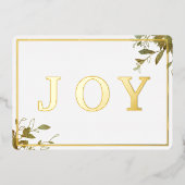 Moderne Waterverf Bladeren Eenvoudig Folie Feestdagenkaart (Voorkant)