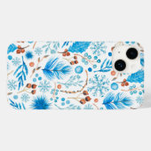 Moderne Waterverf bladeren en bessen Case-Mate iPhone Case (Achterkant (horizontaal))