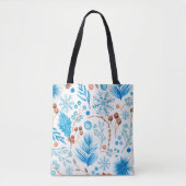 Moderne Waterverf bladeren en bessen Tote Bag (Voorkant)