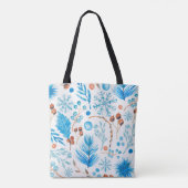 Moderne Waterverf bladeren en bessen Tote Bag (Achterkant)
